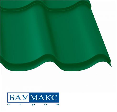 Металлочерепица Супермонтеррей Зеленый RAL 6029