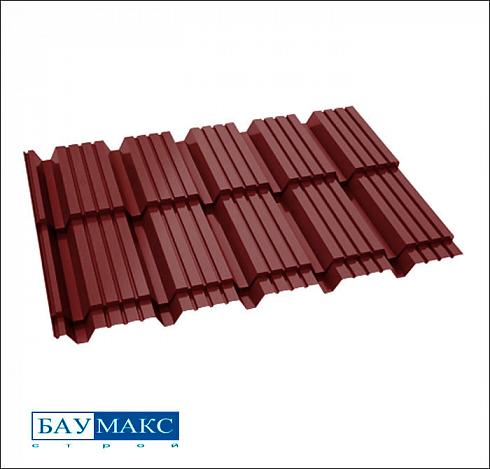 Металлочерепица КАСКАД Красный RAL 3009 полиэстер